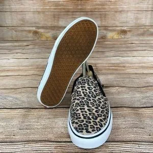Vans Shoes Vans Asher Cheetah Print Shoes Women Size 65 Slip
